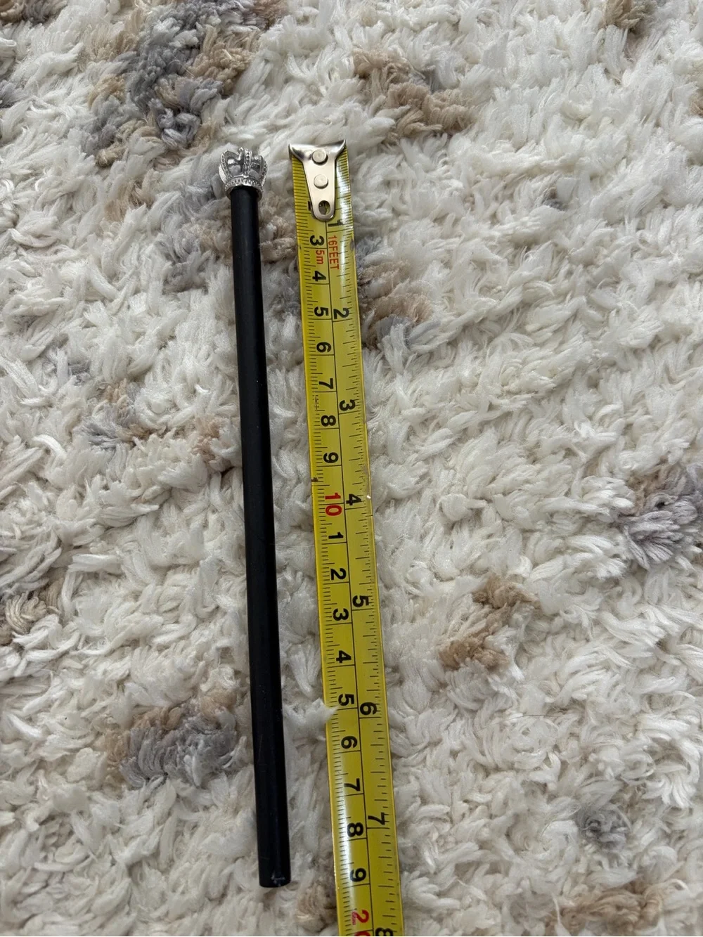 Black Crown Glittery Pencil with Silver Crown on Top*